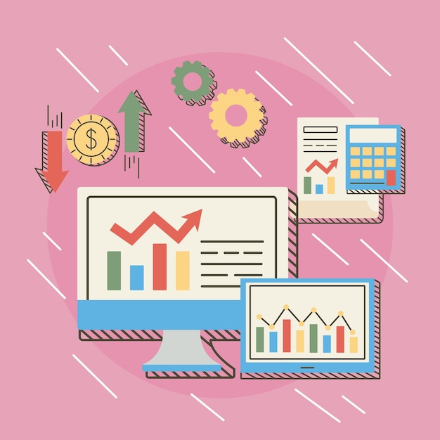 Icone desktop e finanziarie