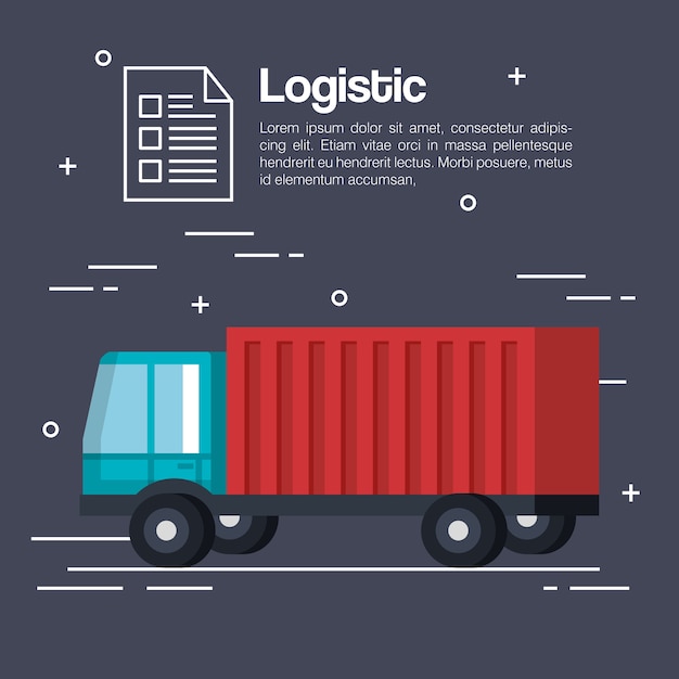 Icone di affari di servizio logistico