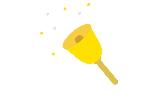 Icone di campane e confetti vivaci