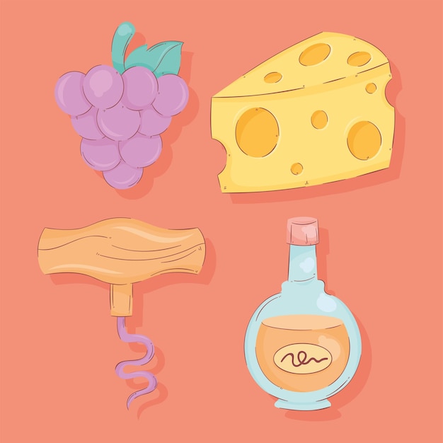 Icone di celebrazione del giorno del vino