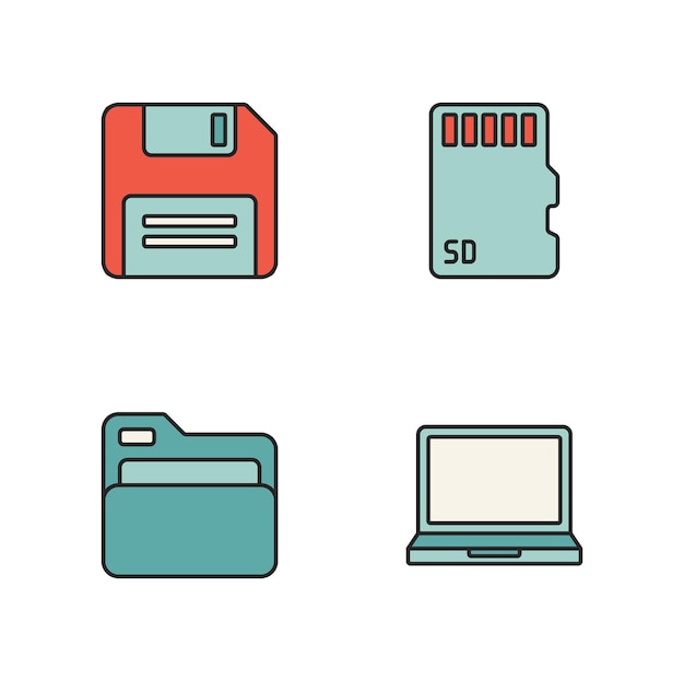 Icone di linea di intelligenza artificiale Set di icone di tecnologia AI per app e web Vector