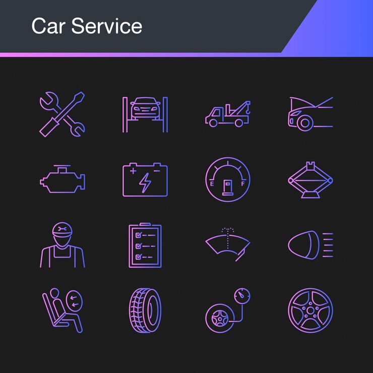 Icone di servizio auto
