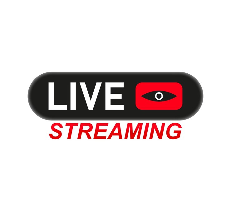 Vettore icone di streaming in diretta