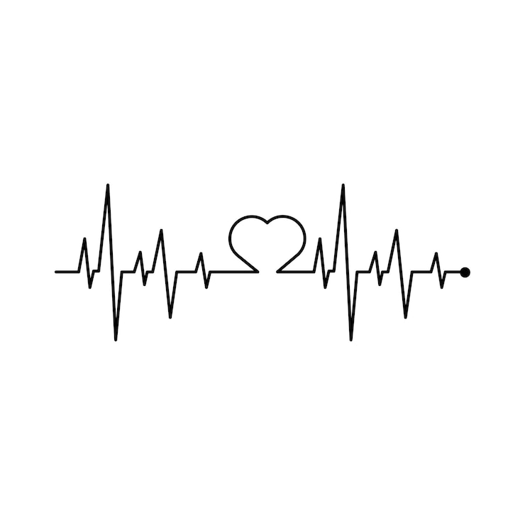 Vettore icone e grafica di arte vettoriale di battito cardiaco