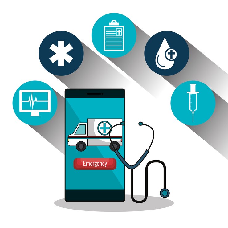 Vettore icone piane online di medicina