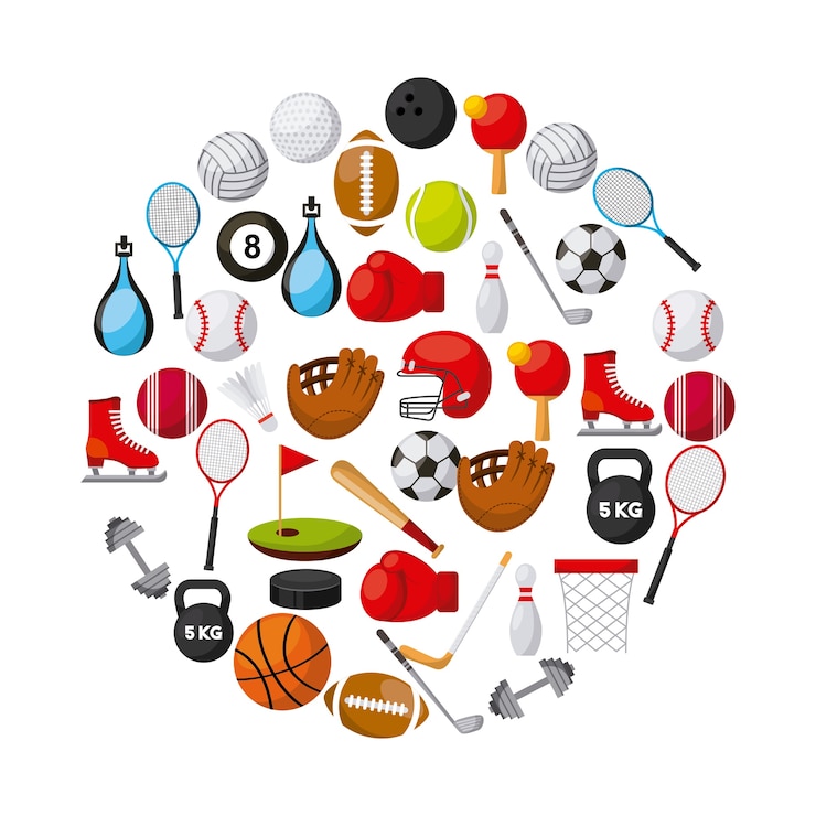 Vettore icone relative allo sport in forma di cerchio