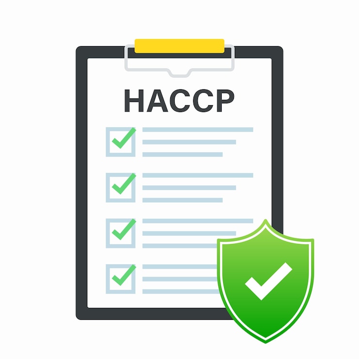 Vettore iconica dei punti di controllo critici dell'analisi dei pericoli vettoriali haccp
