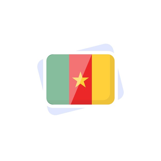 Iconica del Camerun in disegno piatto