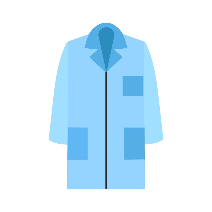 Vettore iconica del cappotto di laboratorio clipart avatar logotipo illustrazione vettoriale isolata