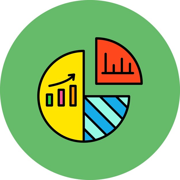Iconica del grafico a torta