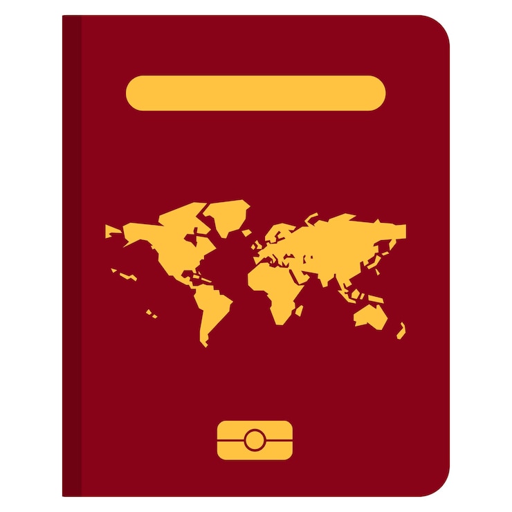 Vettore iconica del libro del passaporto