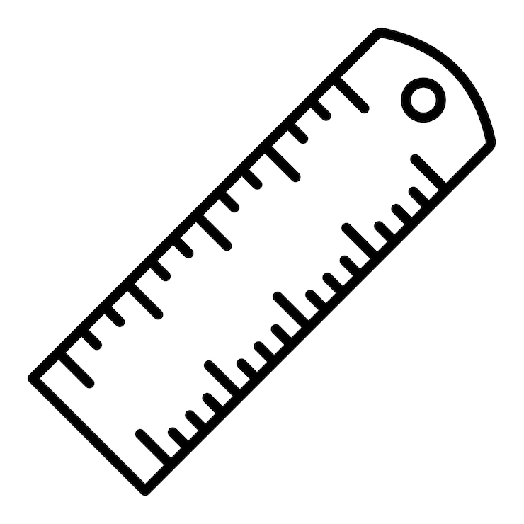 Vettore iconica del righello