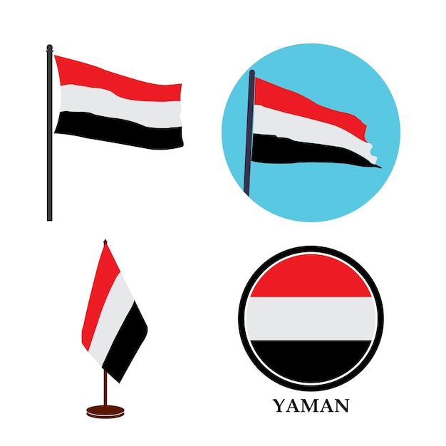 Iconica della bandiera dello Yemen