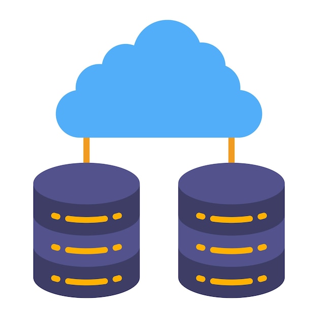 Iconica della base di dati cloud