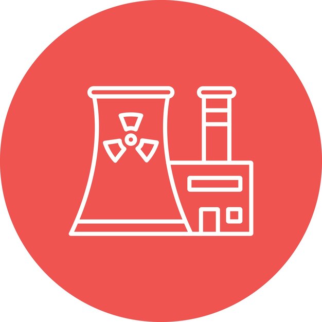 Iconica della centrale nucleare