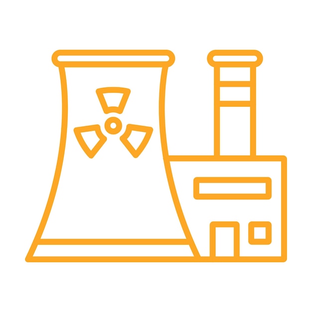 Iconica della centrale nucleare
