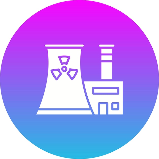 Iconica della centrale nucleare