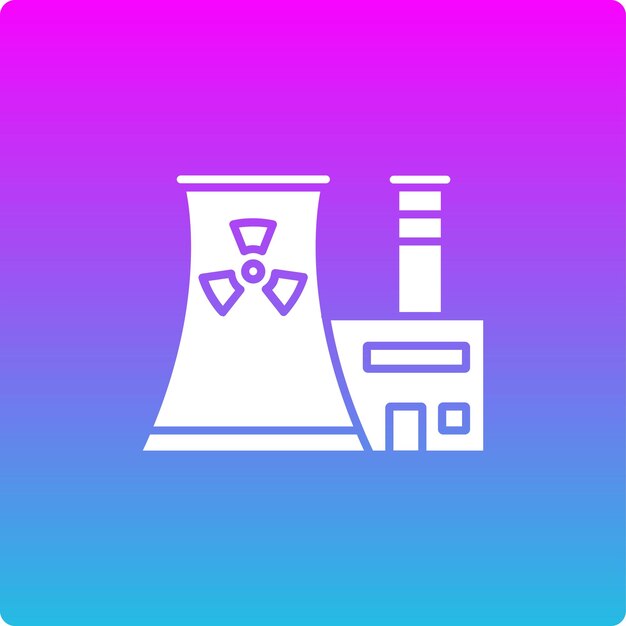 Iconica della centrale nucleare
