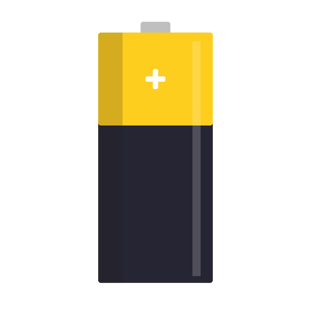 Iconica della linea della batteria Carica energia carica telecomando batteria batteria telefono elettricità orologio icona vettoriale per affari e pubblicità