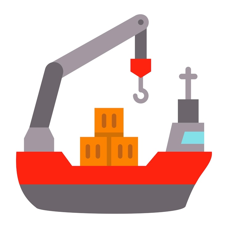 Vettore iconica della nave da carico