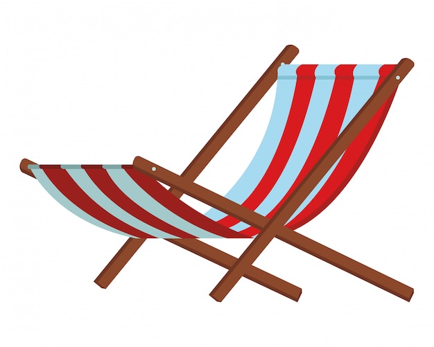 Iconica della sedia da spiaggia