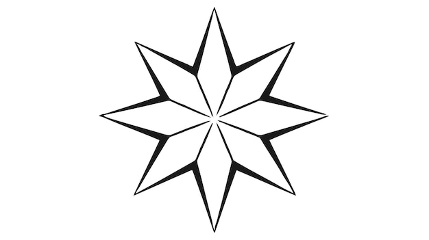 Iconica della stella Illustrazione vettoriale isolata su sfondo bianco