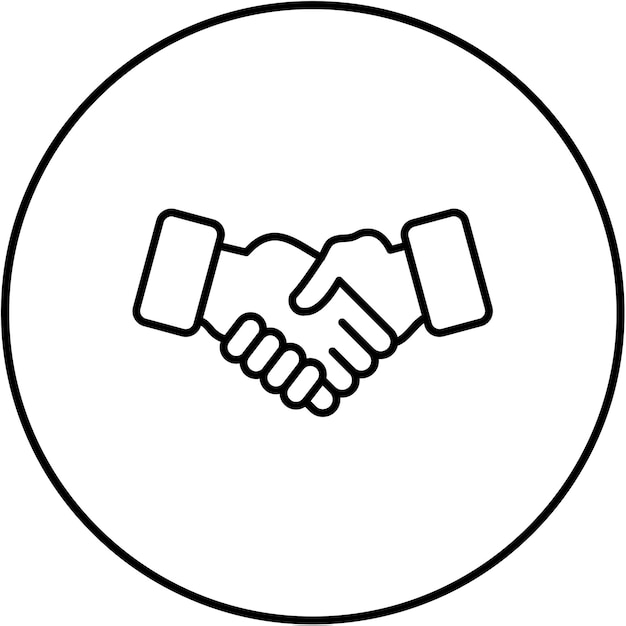 Iconica della stretta di mano