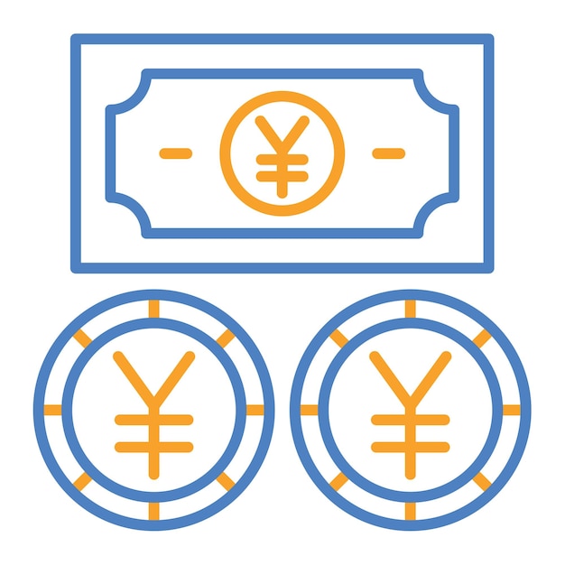 Iconica della valuta yen