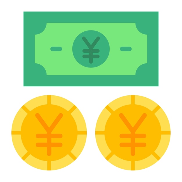 Iconica della valuta yen