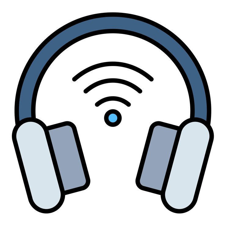 Vettore iconica delle cuffie wireless