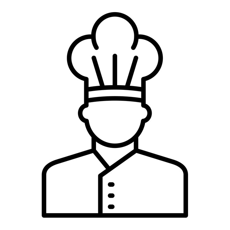 Vettore iconica dello chef