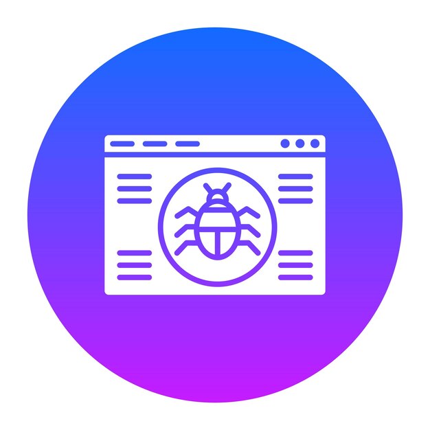 Iconica di bug del sito web