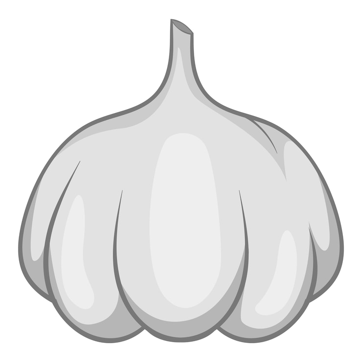 Vettore iconica di bulbo d'aglio illustrazione cartonificata dell'icona vettoriale dell'aglio per il web design