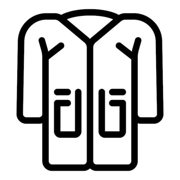 Iconica di camicetta di laboratorio che rappresenta il lavoro medico e di laboratorio