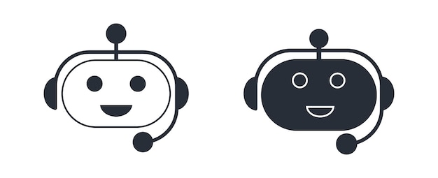 Iconica di chat bot vettoriale isolata illustrazione di stock