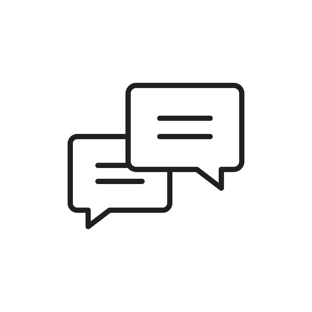 Iconica di chat contorno set segno