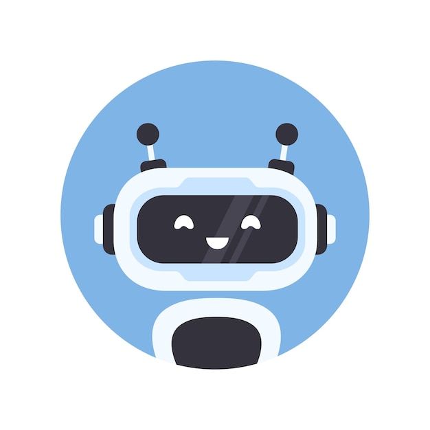 Iconica di chatbot robot Concetto di comunicazione online