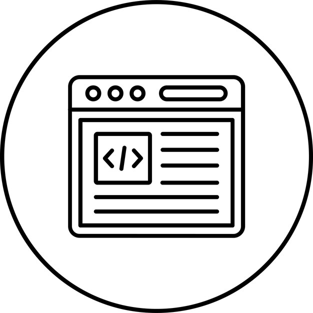 Iconica di codifica web