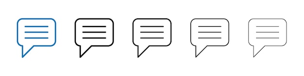 Iconica di commento Logo vettoriale per la web ui