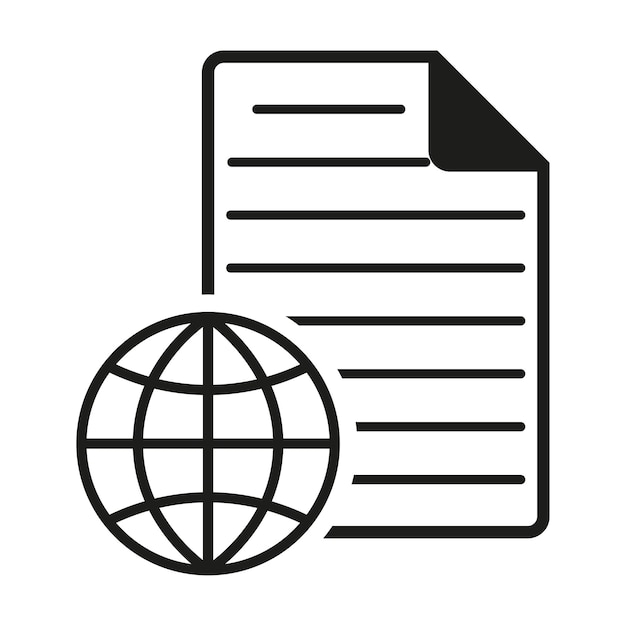 Iconica di documento globale Illustrazione vettoriale EPS 10