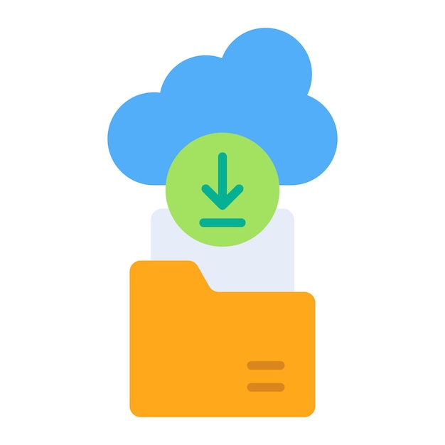 Iconica di download della nuvola