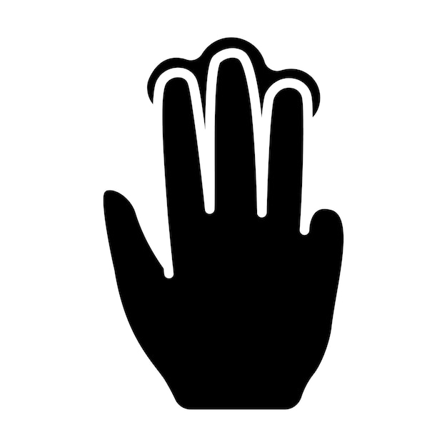 Iconica di impostazione dei gesti Swipe tap doubleclick rotate pinch zoom scroll gesture touchscreen interazione interfaccia utente movimento della mano multitouch gesture swipe pinch control