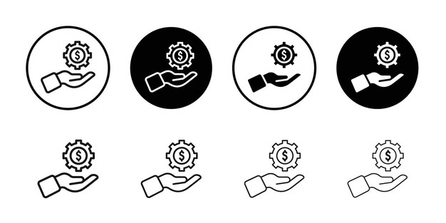 Iconica di investimento Illustrazione piatta a linea sottile