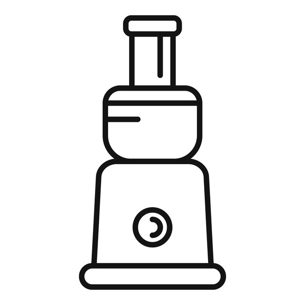 Iconica di linea semplice di un macinatore di caffè per la preparazione di caffè aromatico
