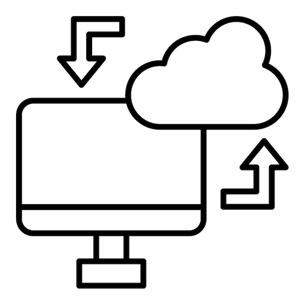 Iconica di sincronizzazione cloud