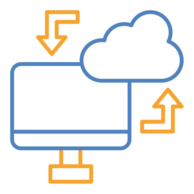 Iconica di sincronizzazione cloud