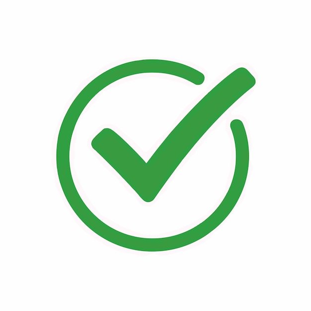 Iconica di spunta verde