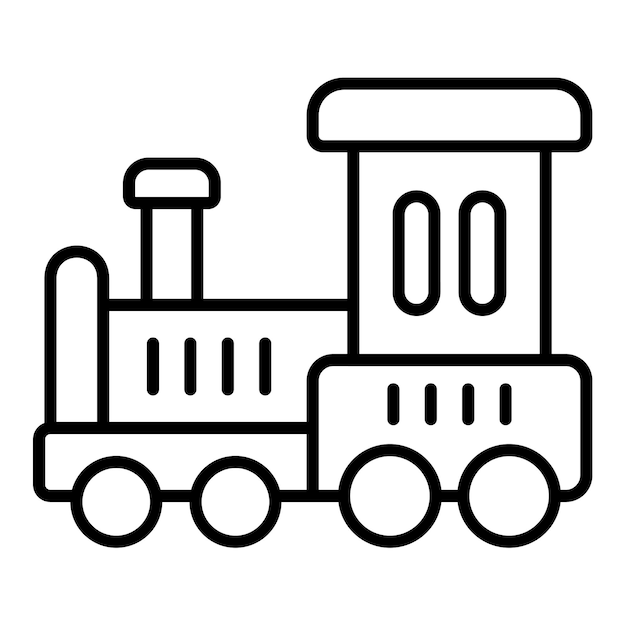 Iconica di un treno giocattolo