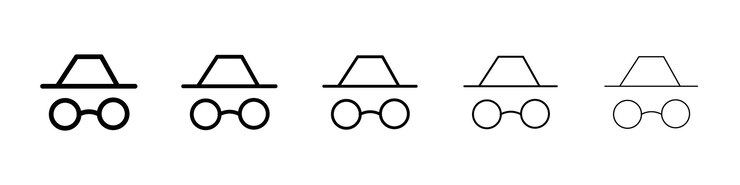 Vettore iconica incognita segno del logo vettoriale