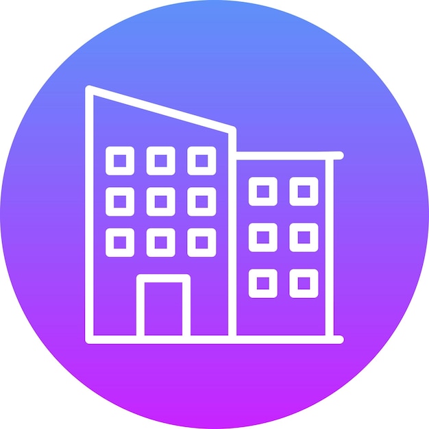 Iconica vettoriale degli appartamenti dell'icona di City Elements